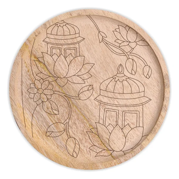Pichwai Lotus Pre Marked Wall Plate