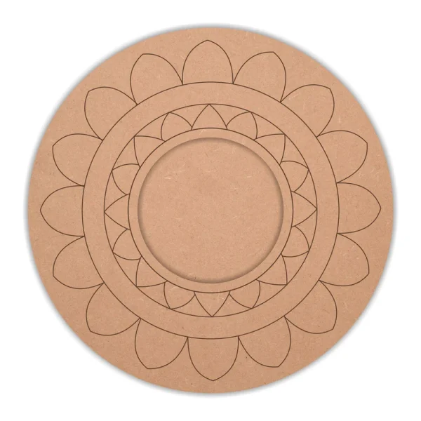 Pre Marked Round Mandala Tea Light Holder - Image 3