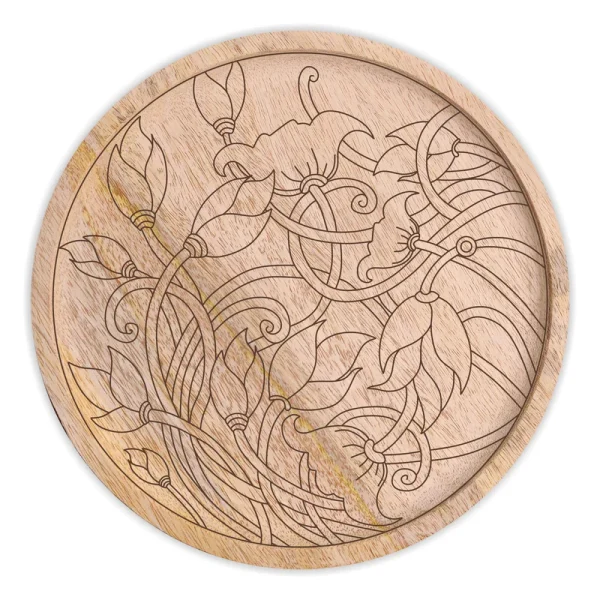 Pichwai Lotus Pre Marked Wall Plate - Image 3