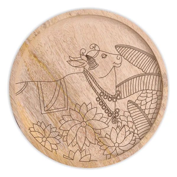 Pichwai Cow Pre Marked Wall Plate - Image 3