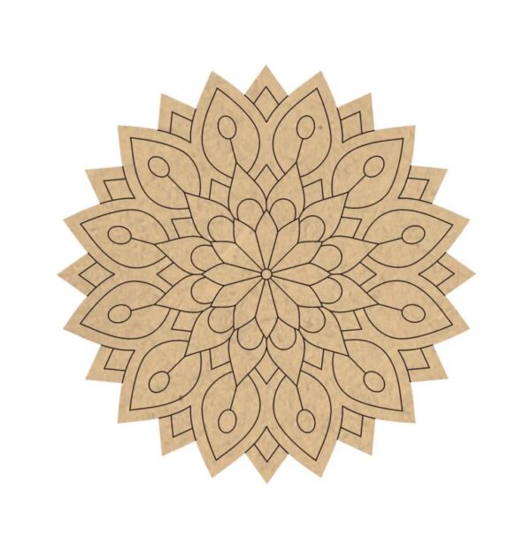 MDF Pre Marked Round Mandala - Image 7