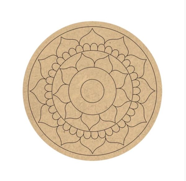 MDF Pre Marked Round Mandala - Image 5