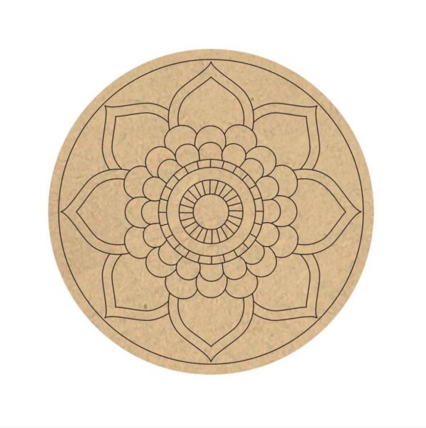 MDF Pre Marked Round Mandala - Image 4