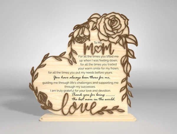 Happy Mother‘s Day Flowers Heart Sign - Image 5