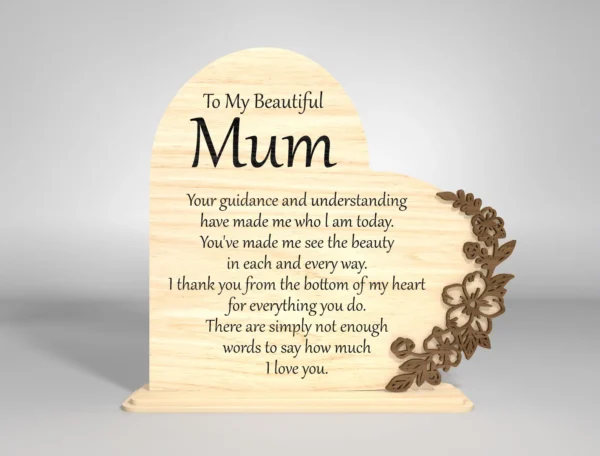 Happy Mother‘s Day Flowers Heart Sign - Image 4