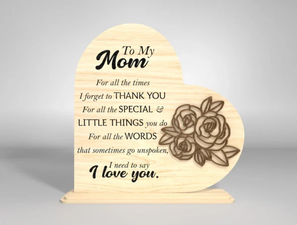 Happy Mother‘s Day Flowers Heart Sign - Image 3